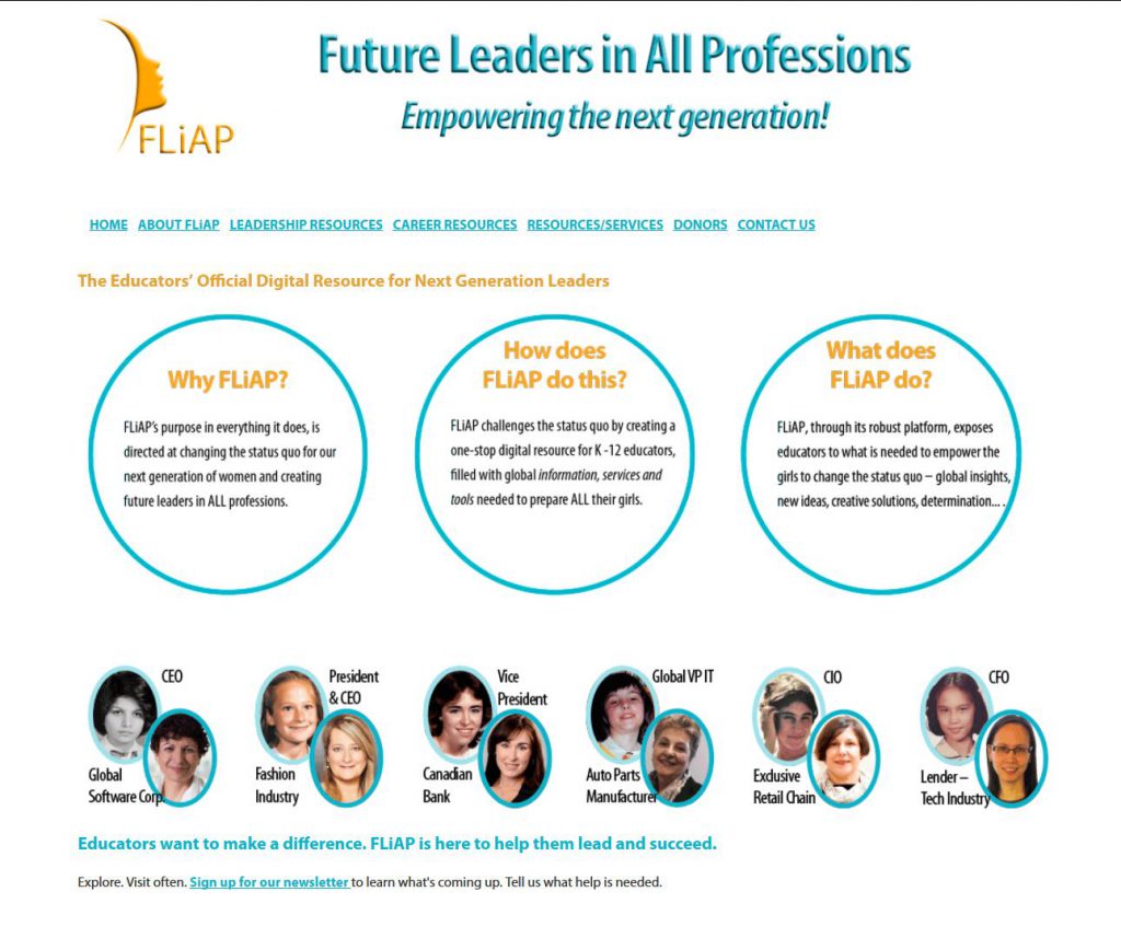 FLiAP website home page