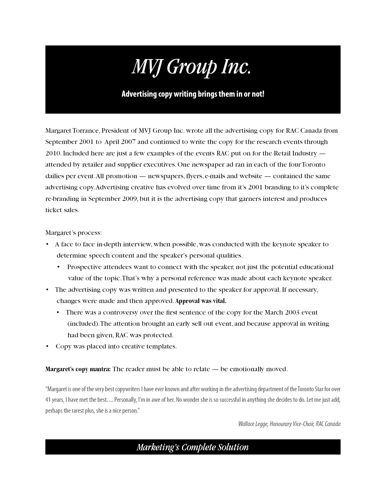 MVJ-Copy_WritingGuide Advertising copy writing brings them in or not